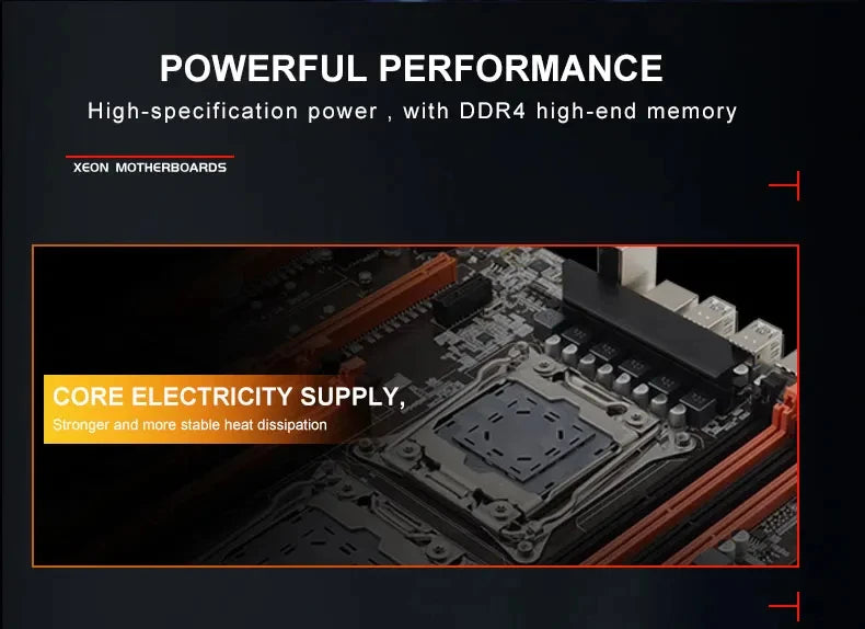 MOUGOl X99 Dual CPU Gaming Motherboard Set lntel Xeon E5 2680 V4&DDR4 64GB (4*16GB) LGA2011-3 M.2 NVME for Server Computer Host