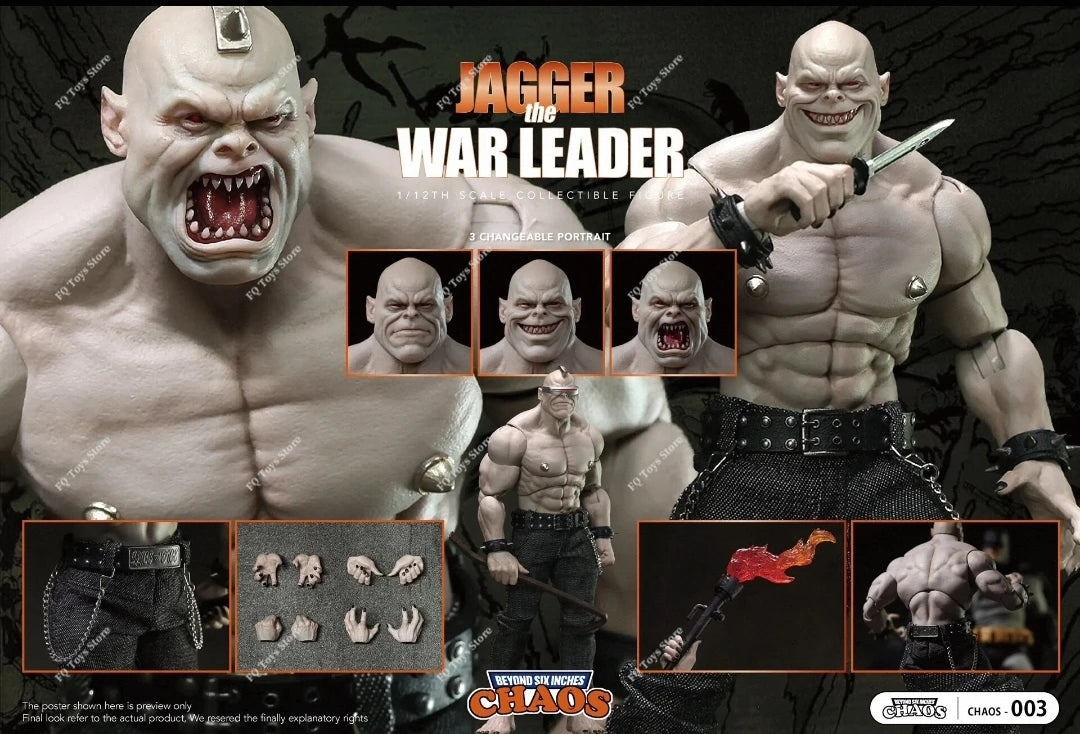 In Stock CHAOS Chaos-003 1/12 Jagger The War Leader Jagger Batman Anime Action Figures Toys Model Gift PVC Collector