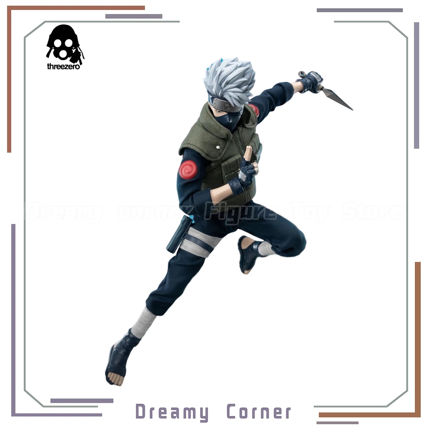 【In Stock】Original Threezero FigZero NARUTO Hatake Kakashi 1/6 Action Figure Model Gift Ornament Toy