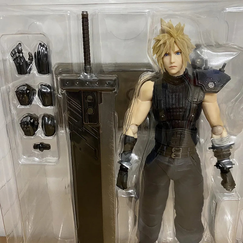 Anime PLAY ARTS VII Cloud Strife Edition 2 PVC Action Figure Collection Model Toys Doll Christmas Gift 25CM