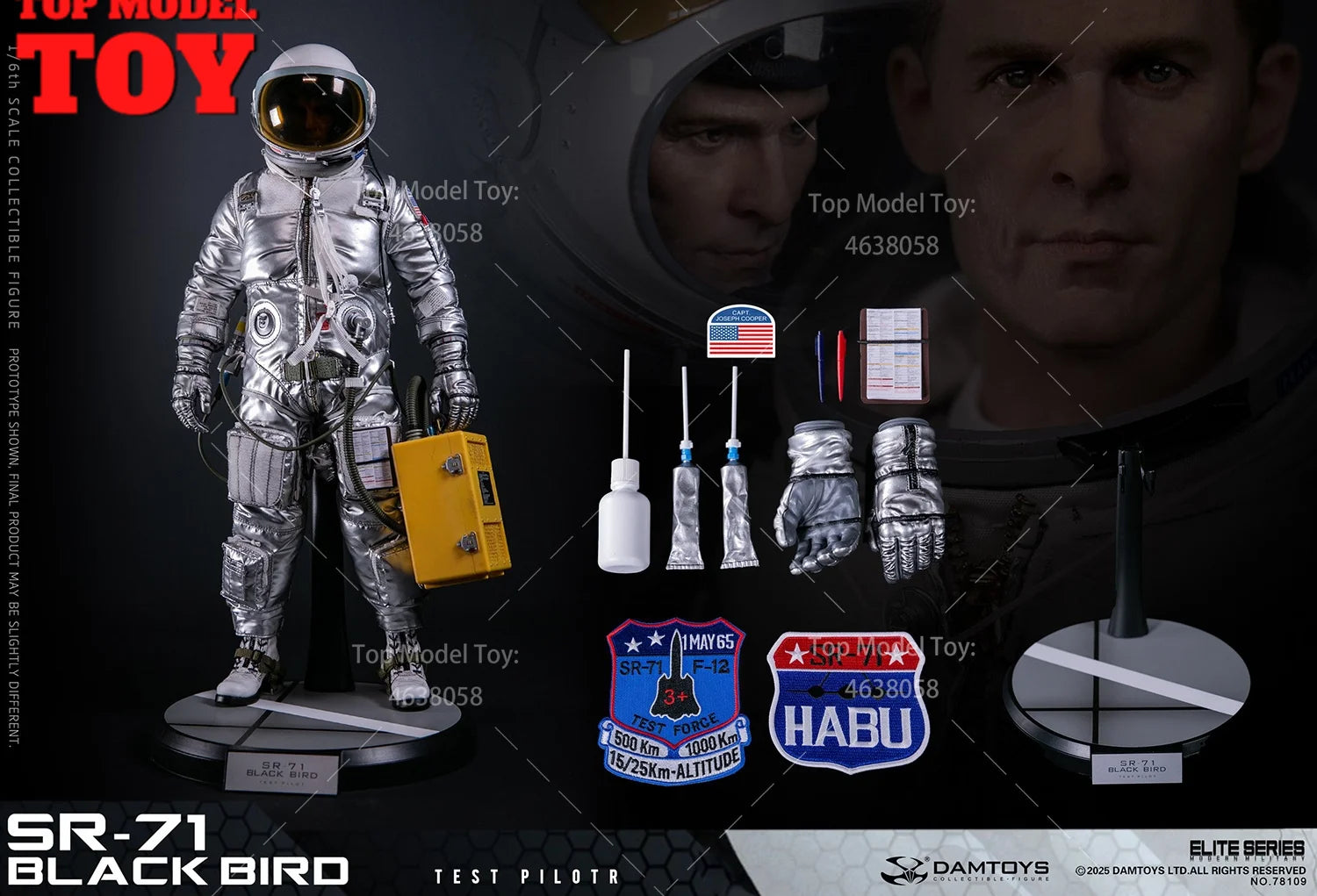 DAMTOYS SR-71 78109 U-2 78110 1/6 Scale Pilot Test Pilot Action Figure Dolls 12'' Male Soldier Full Set Model Collectible Toy