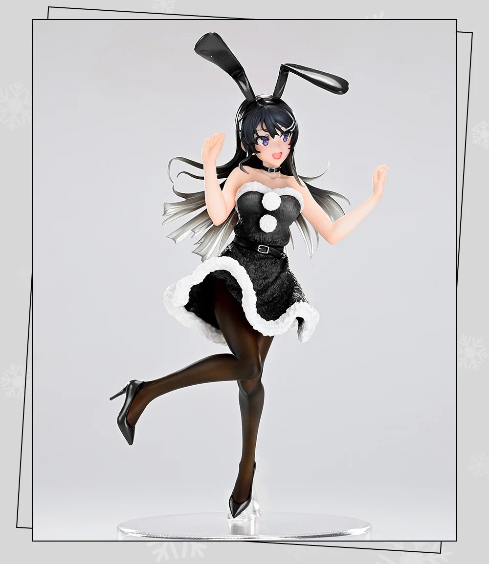In Stock TAITO Coreful Mai Sakurajima Winter Bunny Ver Desktop Cute Doll Anime Figures Kawaii PVC Gift Toys Collectible Models