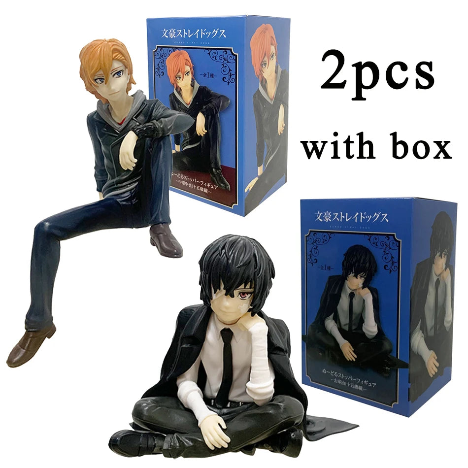 22cm bungou dogs vagrants anime figure youth dazai osamu action figure nakahara chuuya statuette pvc collection model doll toys