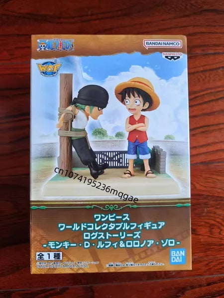 Original Bandai ONE PIECE WCF LOG STORIES Luffy Nami Eneru Anime Action Figures Model WCF desktop Ornaments Gift Decorations