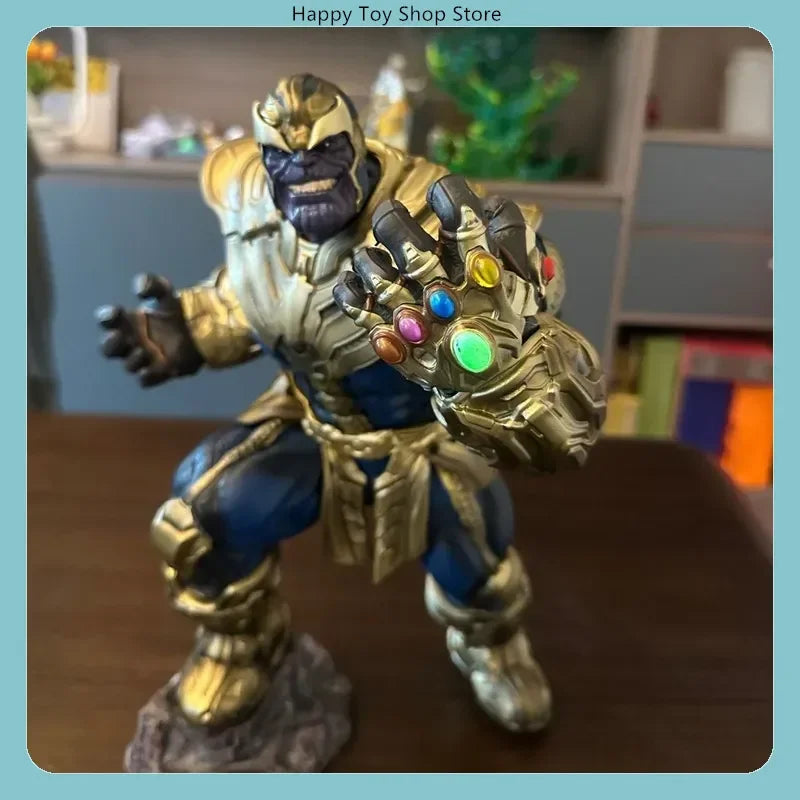 Marvel Avengers Thanos Infinity Gauntlet 36cm PVC Action Figure Statue Desktop Decoration Gift Collection