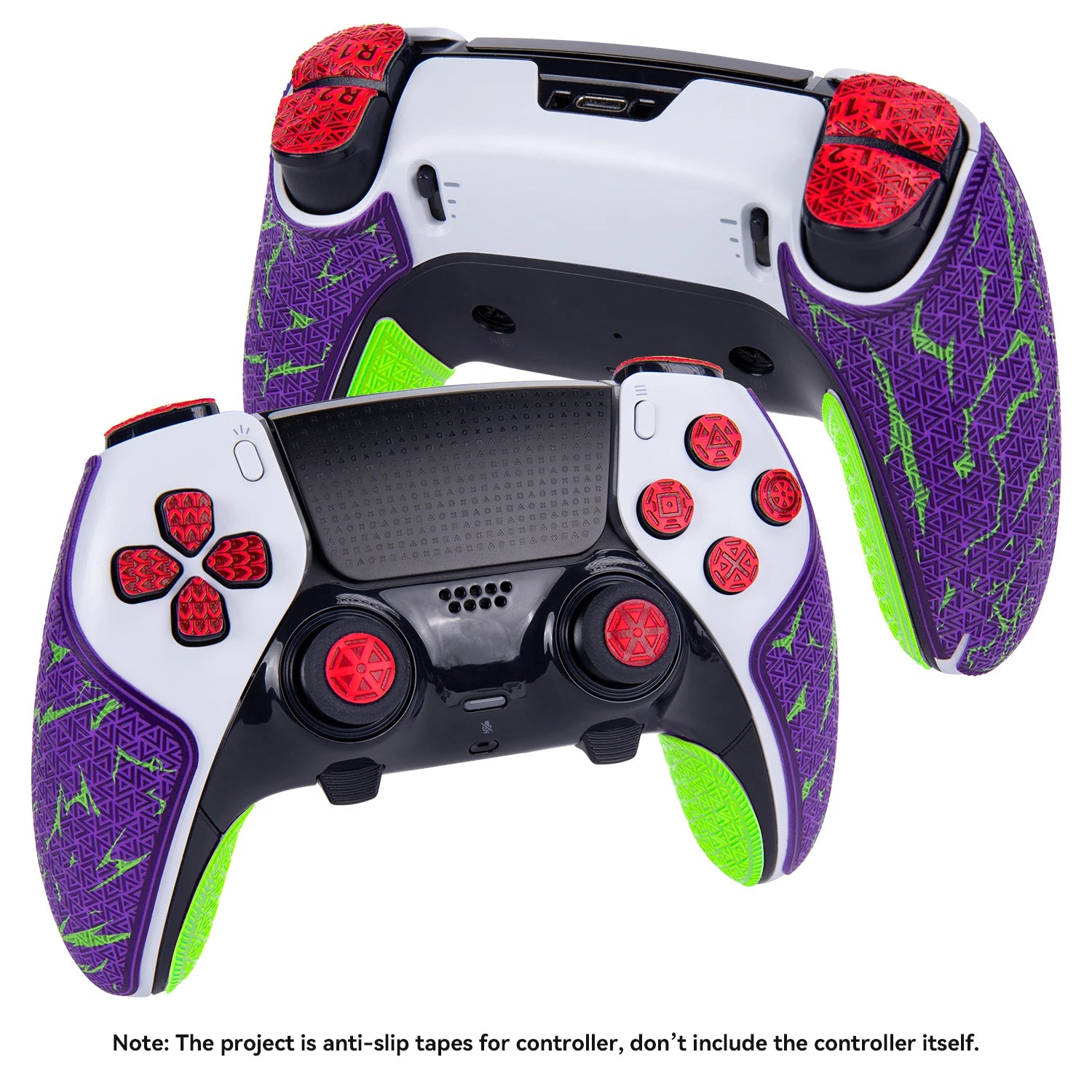 TALONGAMES Controller Grip Tapes Compatible with PS5 DualSense Edge,ELITE Version Color Anti Slip Tape,Multi-Texture Skin Kit