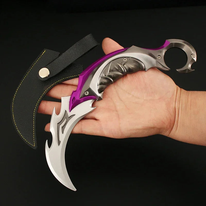 22cm Valorant Game Peripheral Weapon Keychain Large Size Reaver Karambit The Secret Society of The Shadow Weapon Model Boys Toys