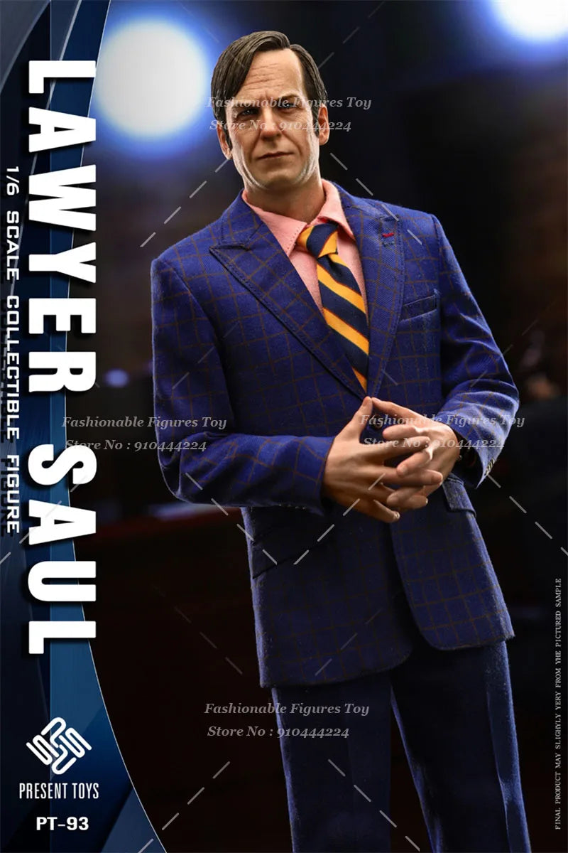 Present Toys PT-sp93 1/6 Male Soldier Lawyer Saul Classic Grid Suit Full Set 12inch Action Figure Model Collection Dolls