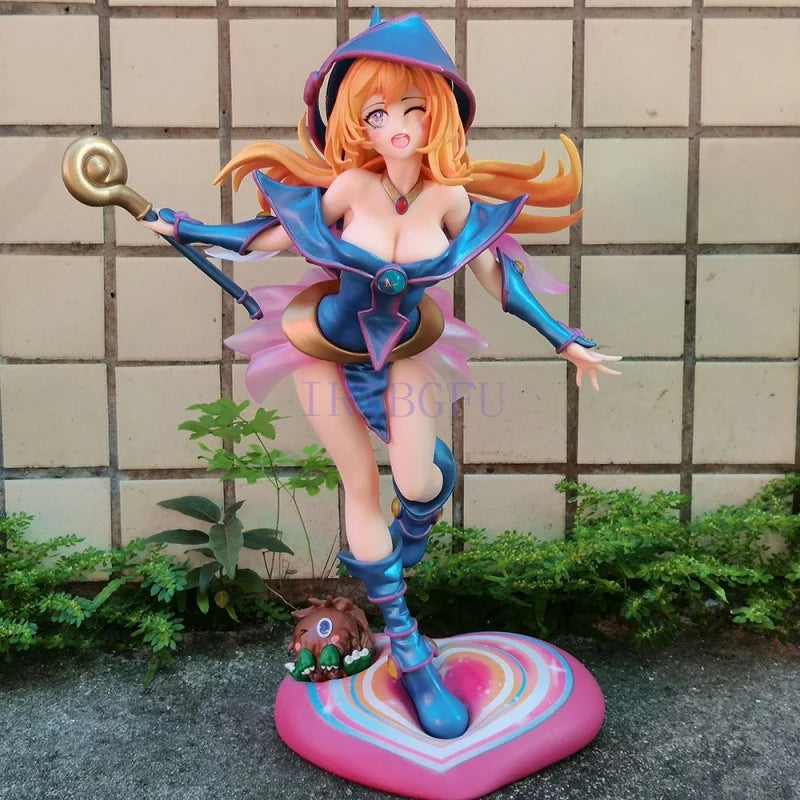 Yu-Gi-Oh! Duel Monsters Ryuukishi Schwarzes Magier-Mädchen Art Works Monsters Anime Figuren PVC Actionfigur Spielzeug Spielmodell Puppe