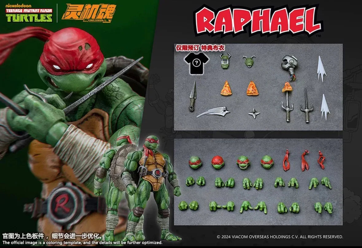Original LING JIHUN Ninja Turtles Leonardo Raphael Figure Model Collection Toy Gift
