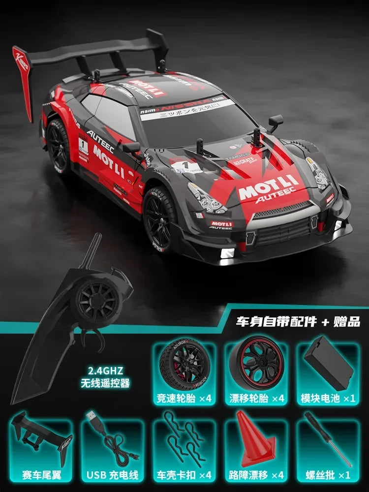 Rhino GTR V2 2.4G 4WD RC състезателна кола за офроуд дрифт за деца - електронна играчка за хоби