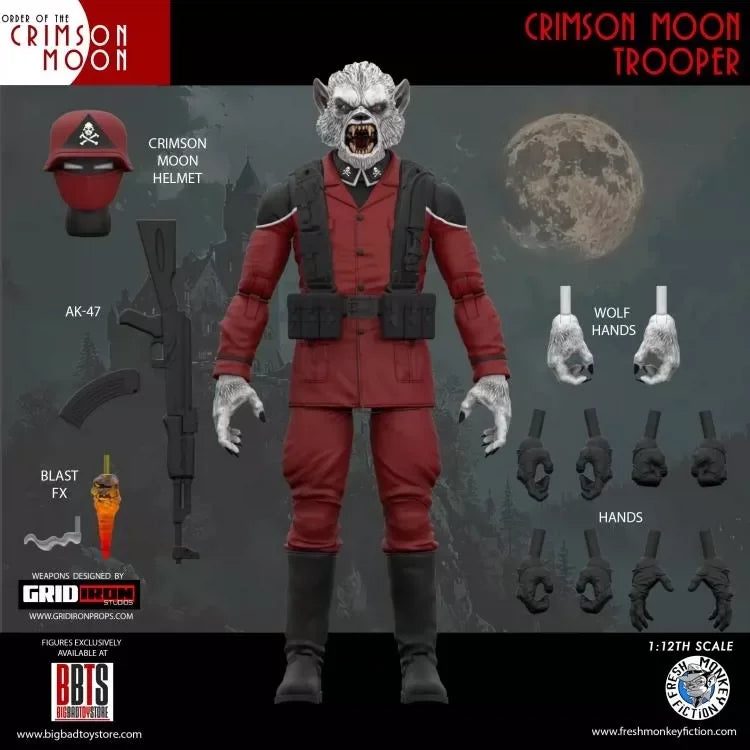 In Stock Fresh Monkey Fiction The Order Of The Crimson Moon Wave 1 1 12 Scale 6 Inch Action Figure Set General Cavalry Werewolf