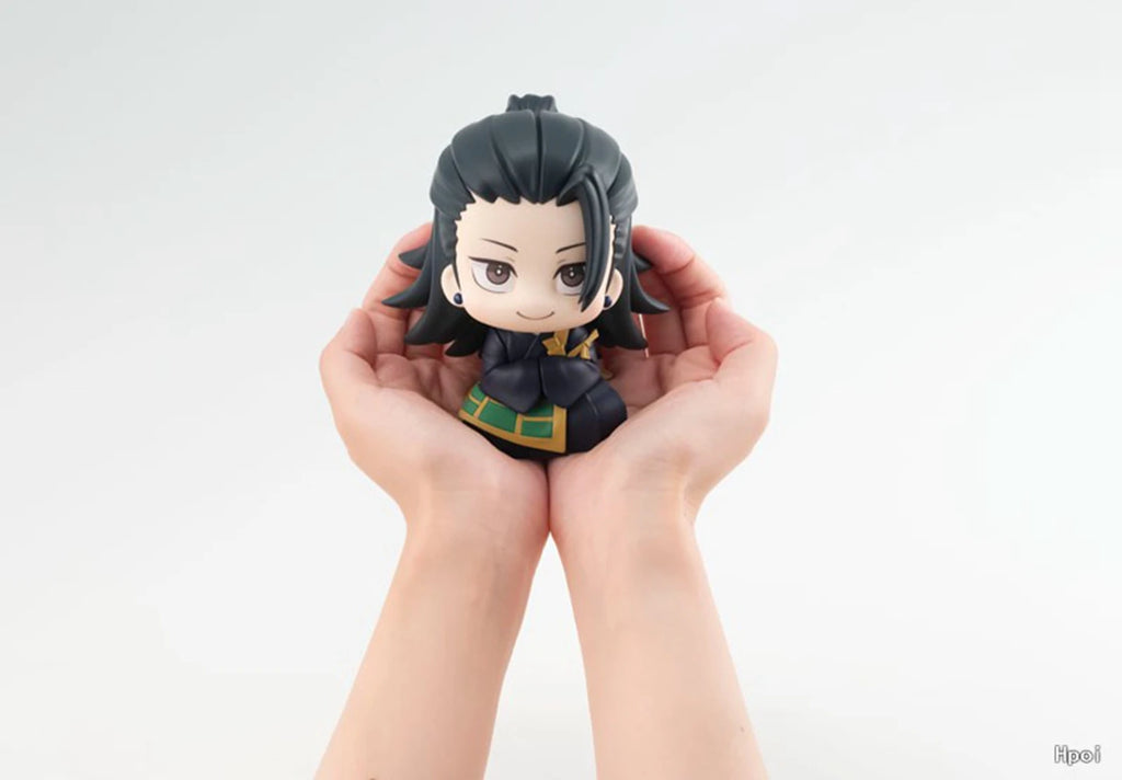 10CM Anime Jujutsu Kaisen Geto Suguru High School Satoru Gojo Look Up Sitting Cute Q Version Model Toy Gift Action Figure