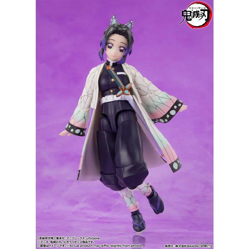 Bandai Demon Slayer Model Kit SHF Shinobu Kochou Genuine Anime Action Figure Collection Girls Model for Toys Christmas Gifts