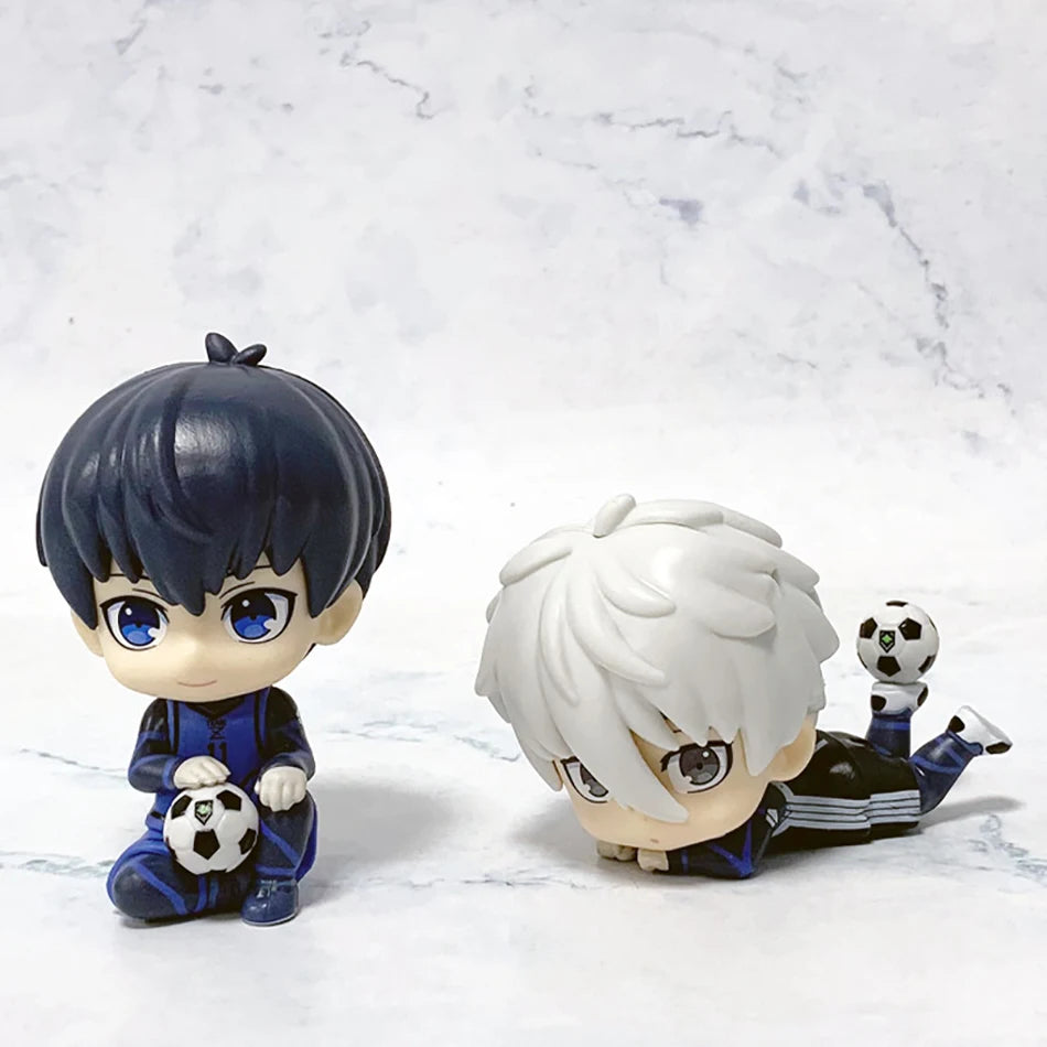 Anime Football Blue Lock lIsagi Yoichi Nagi Seishiro Cosplay Cartoon Standing Sign Figurine Ornament Figures Model Kits Gift
