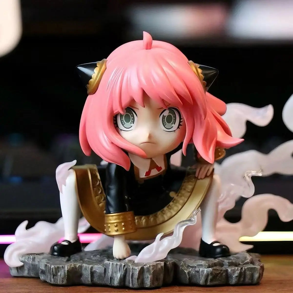 10 cm Spy Family Anya Anime Figur Anya Forger Cos Luffy Gear 2 Figurine Kawaii PVC Statue Dekoration Sammlung Modell Spielzeug Geschenke