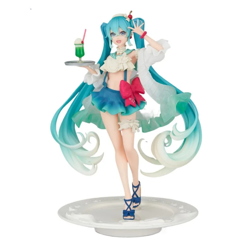 In Stock Genuine FuRyu Piapro Characters Hatsune Miku Exc∞d Creative Sweet Sweets Melon Soda Float Anime Figure Garage Kit