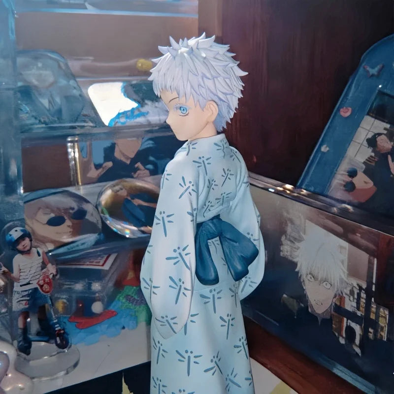 Hot Sale Anime Jujutsu Kaisen Figures Satoru Gojo Childhood  Action Figurine Q Version Pvc Desktop Decoration Toy Christmas Gift