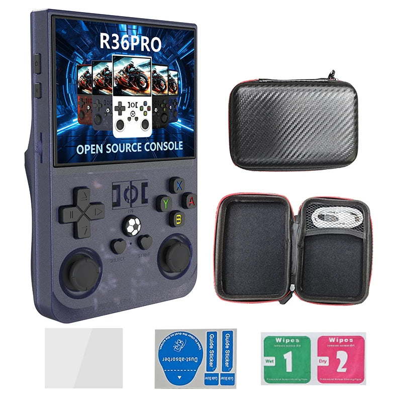 R36Pro Handheld Video Game Console Retro  Linux System 3.5 Inch IPS Screen Open Source  Portable Pocket Video Player 128GB Games
