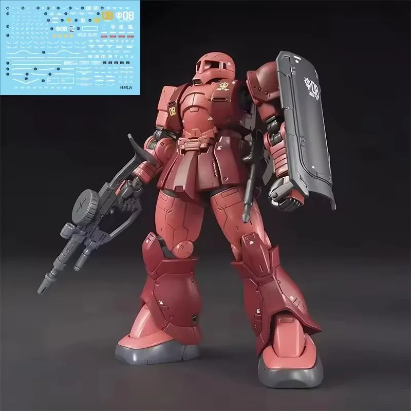 Gto 015 Hg 1/144 Ms-05 Old Red Zaku Char Aznable Dedicated Machine Assembly Model Kit Action Figures  Desktop Ornament Boys Toys