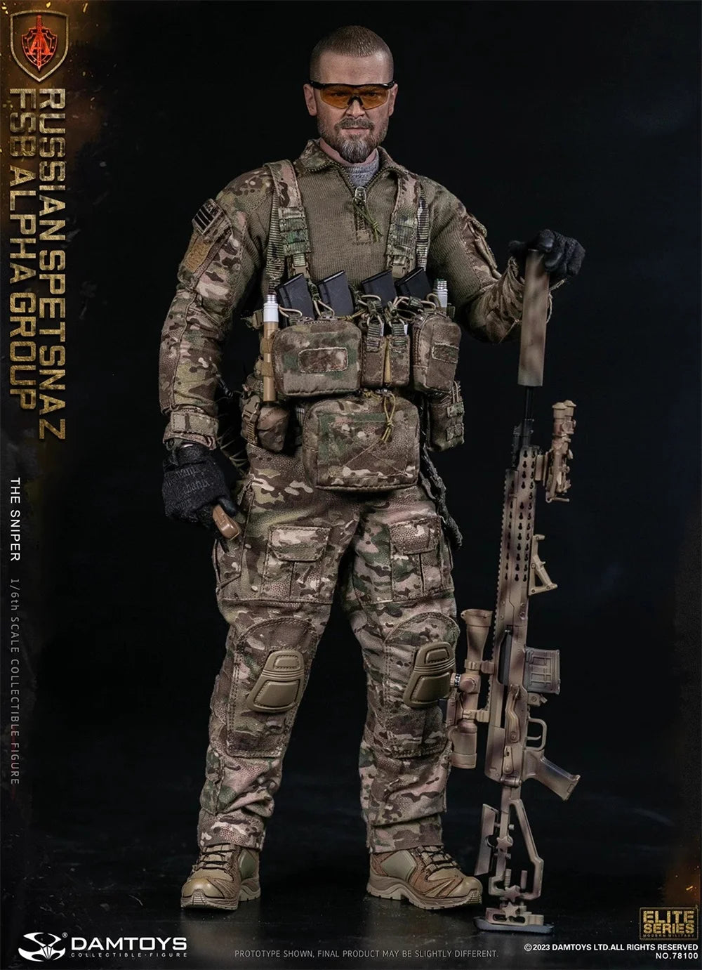 DAMTOYS DAM 78100 The Russian Figure Soldier Doll Sniper Operation Unit Toys Model Gift For Fans Collect 1/6