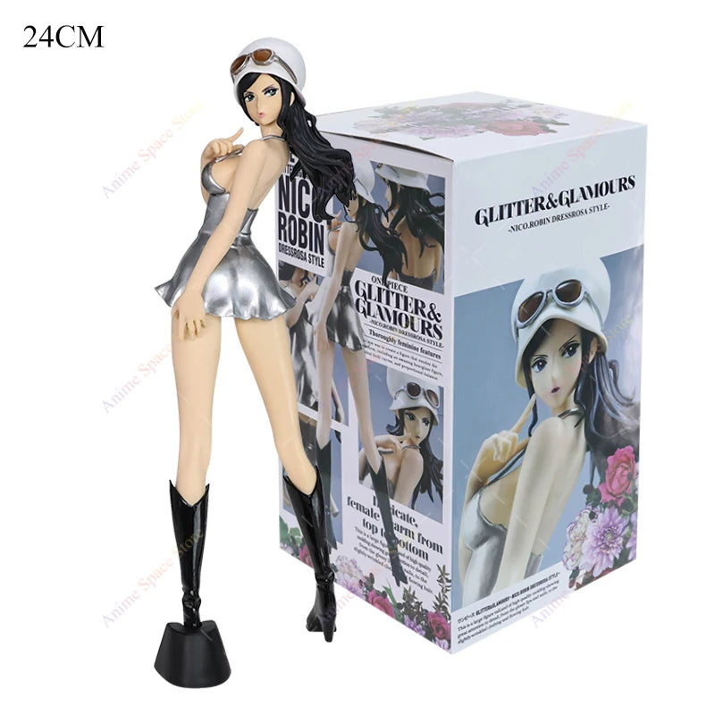 One Piece Figure Nico Robin Dressrosa Style Glitter Glamours Collectible Model Toy PVC Action Figures Robin Two Years Later Doll