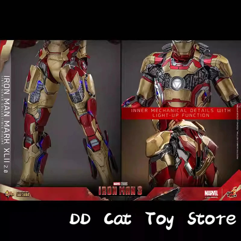 In Stock Genuine Hottoys Ht 1/6 Mms758 Mms759 Iron Man 3 Mark XLII Mk42 2.0 Alloy 12inch Scale Collectible Action Figure Toy
