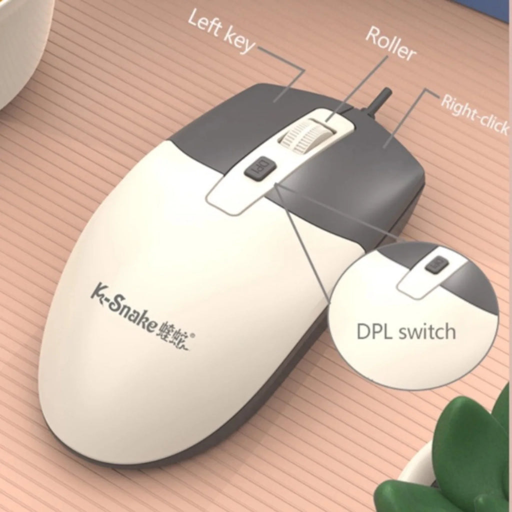 K-snake KM300 Wired Keyboard and Mouse Set USB Ergonomic Desktop Laptop Keyboard and Mouse Home Office