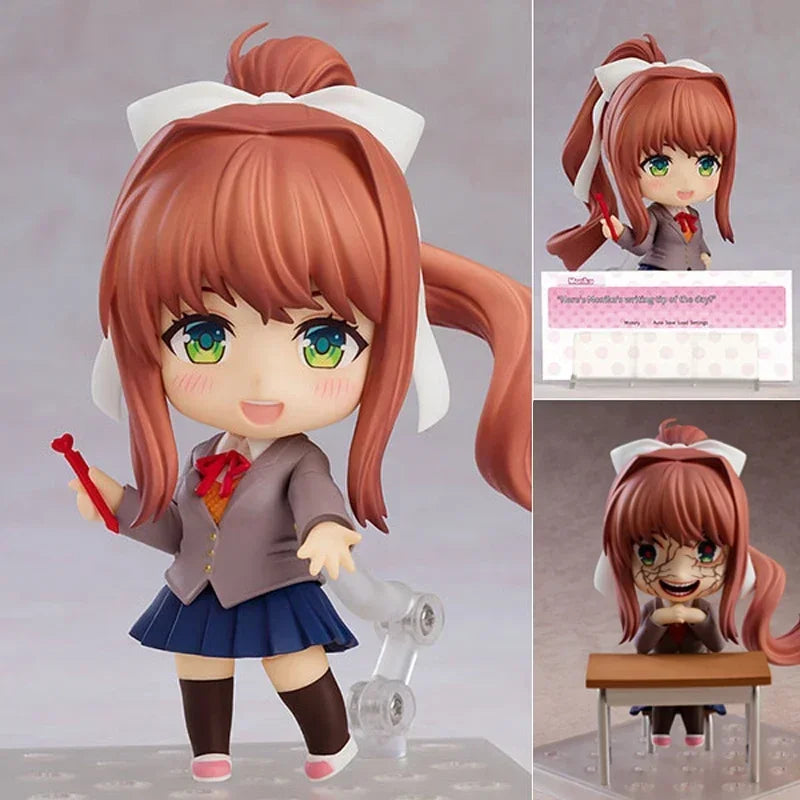 17cm POP UP PARADE Literature Club! Monika White Dress Anime Figure Sayori Action Figure Yuri/Natsuki Figure Model Doll Toy Gift
