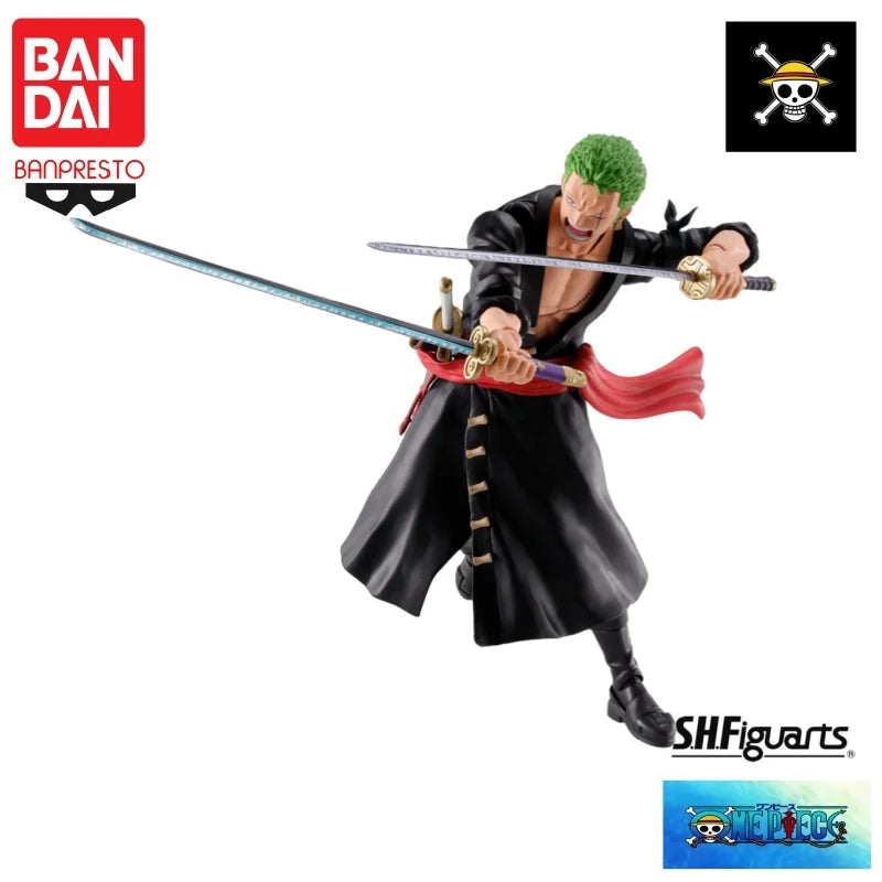HOT Bandai Original In Stock One Piece Anime Shfiguarts Onigashima Raid Roronoa Zoro Model Action Figure Brand New Boxed Garage
