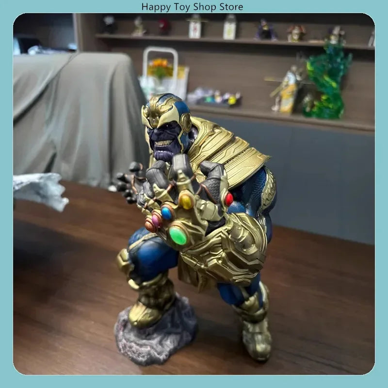 Marvel Avengers Thanos Infinity Gauntlet 36cm PVC Action Figure Statue Desktop Decoration Gift Collection