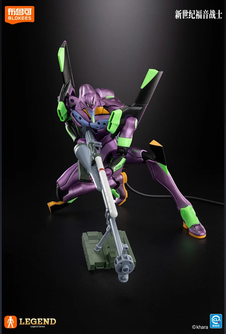 Original BLOKEES EVANGELION EVA-01 NEON GENESIS NERV Lkari Shinji Assembled Action Figure Collection Anime Doll Toys XMAS Gifts