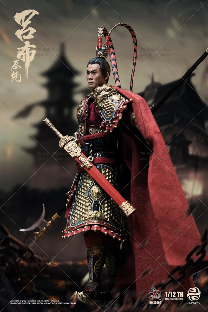 303TOYS SG009 1/12 Scale Flying General Lü Bu Courtesy Name Fengxian 6-inch Full Set Action Figure Soldier Height About 22CM