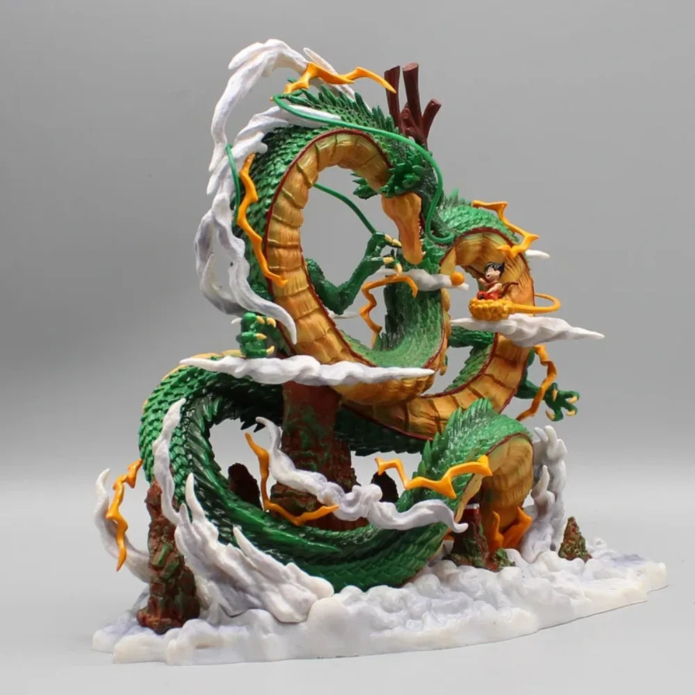 22cm/8.66in Dragon Ball Anime Figure Shenron Figure Goku And Shenron Figurine Pvc Statue Collection Model Decoration Toys Gifts