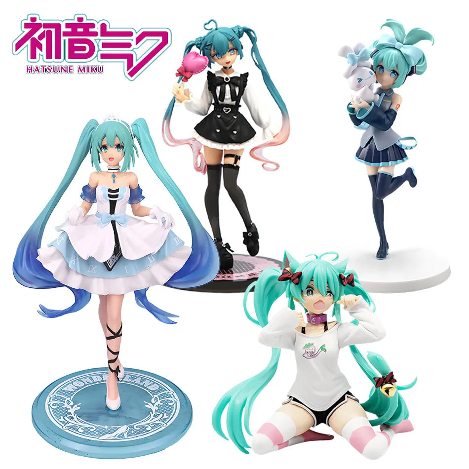 21 cm Sexy Girl Hatsune Miku Anime Figur Mode Subclture Miku Actionfigur Weihnachtsgeschenk PVC Sammlung Modell Puppenspielzeug