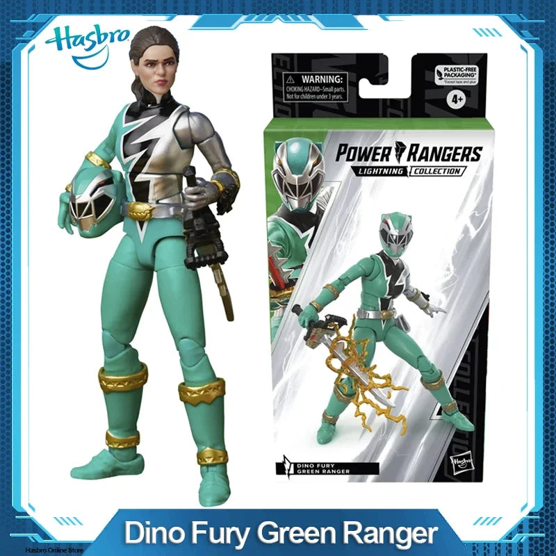 Hasbro Power Rangers Lightning Collection Dino Fury Green Ranger 6-inch Scale Action Figure, Toys and Action Figures Gift F4517