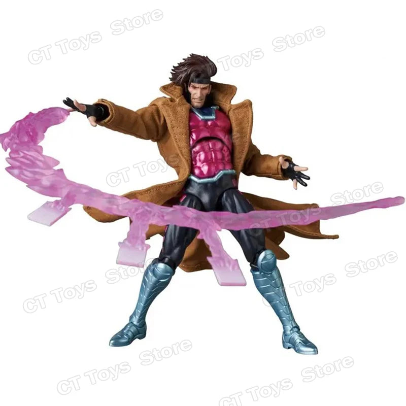 CT Toys Gambit Figure Mafex 131 X-Men Wolverine Shf Anime Action Figure Collectible Model Statue Figurine for Gift