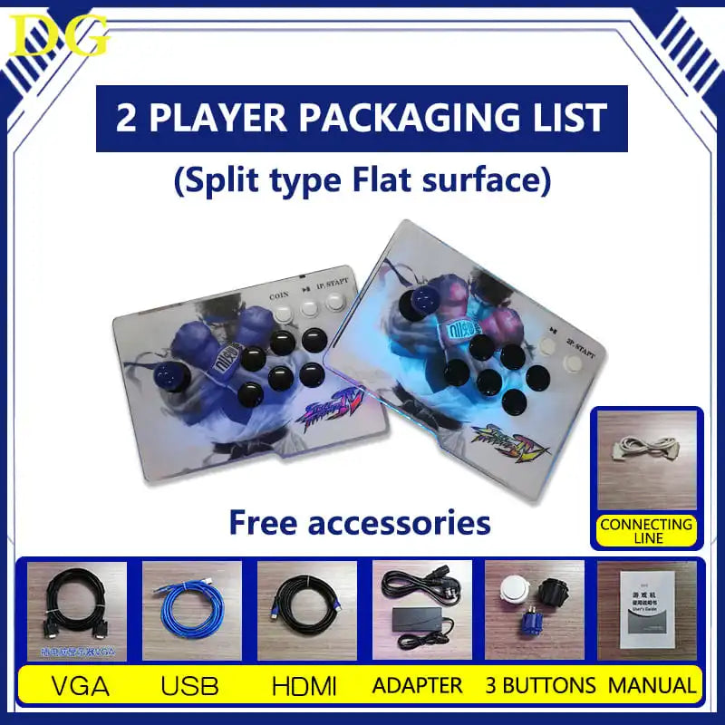 26800 in 1 Arcade Retro Game Console with 2 Separated Controller and 1 Multigame Motherboard Support English Korean Japanese 3D