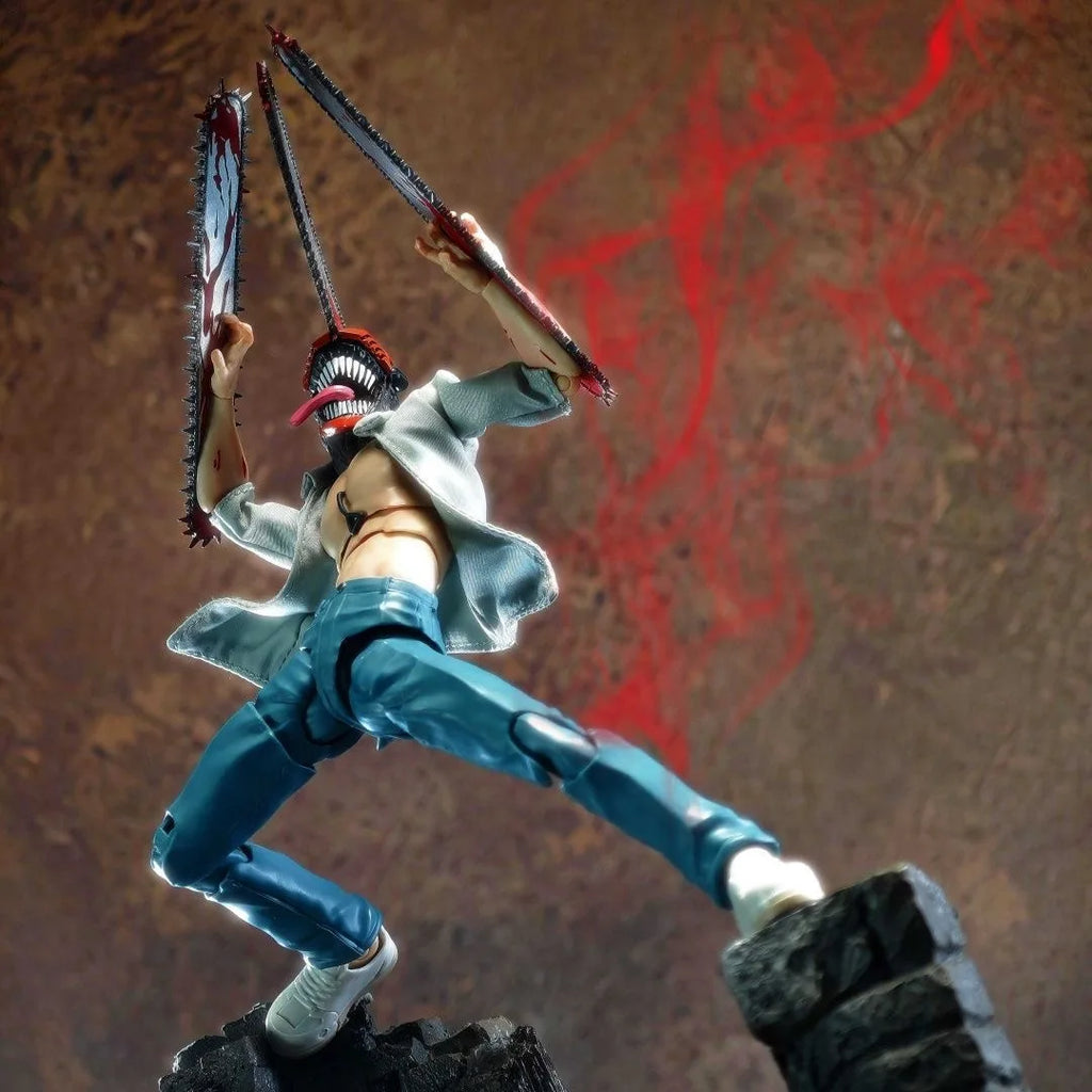 Chainsaw Man Denji Shf Model Accessories Cloth Clothes Anime Features Toys White Shirt Built In Iron Wire Boys Gifts