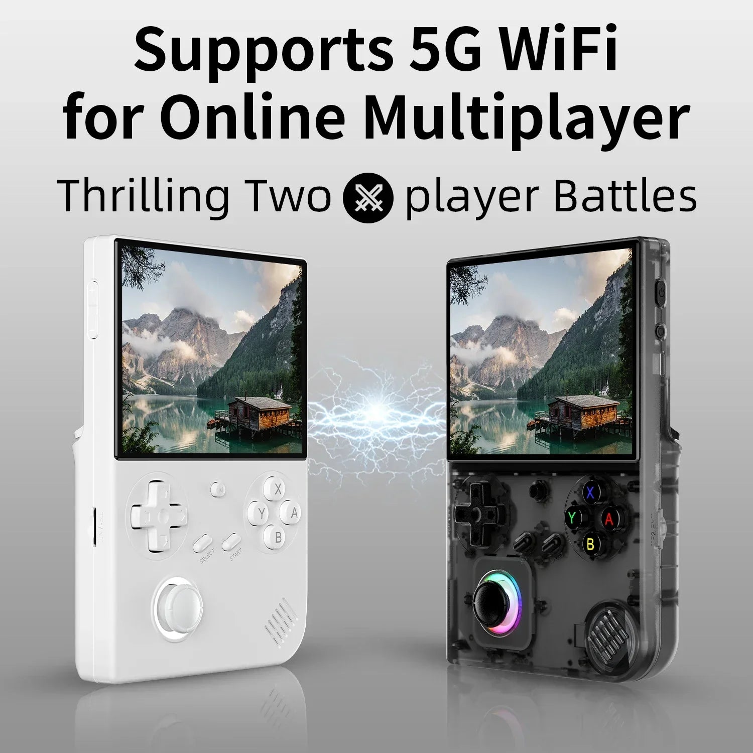 ANBERNIC RG40XXV Handheld Game Console 4''IPS Screen Video Output Joystick RGB Lighting Effect Streaming RG 40XXV Ebook MP4 Gift