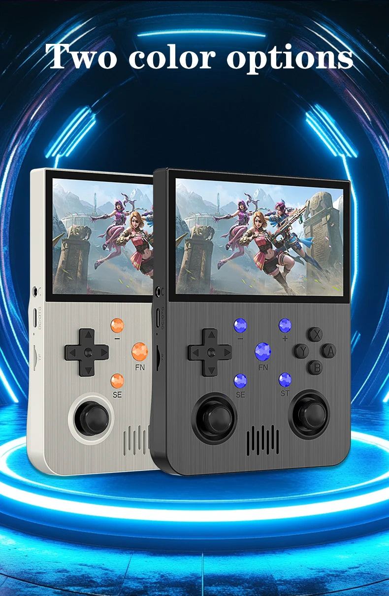 64G Handheld-Spielekonsole 4,3-Zoll-IPS-Bildschirm 3000mAh Akku Linux-System Retro Tragbare Videokonsole Geschenk