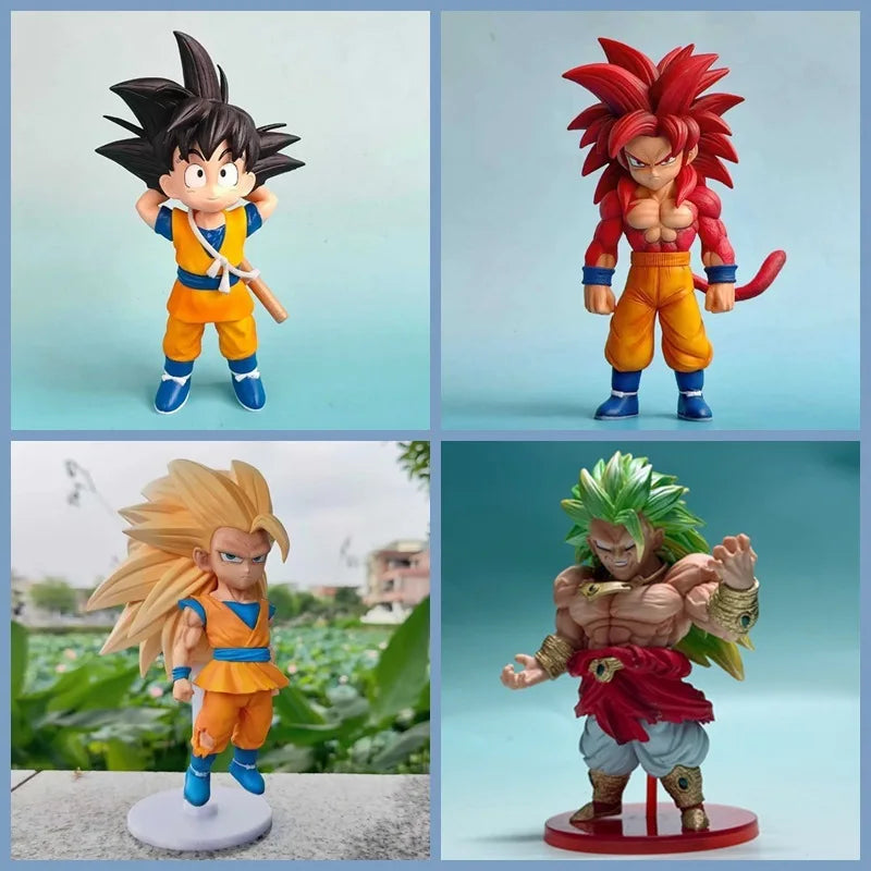 2026 New Q Version Dragon Ball Ssj3 Vegeta Figure  Super Saiyan 3 Goku Action Figures Collection Model Toys Birthday Gifts Decor