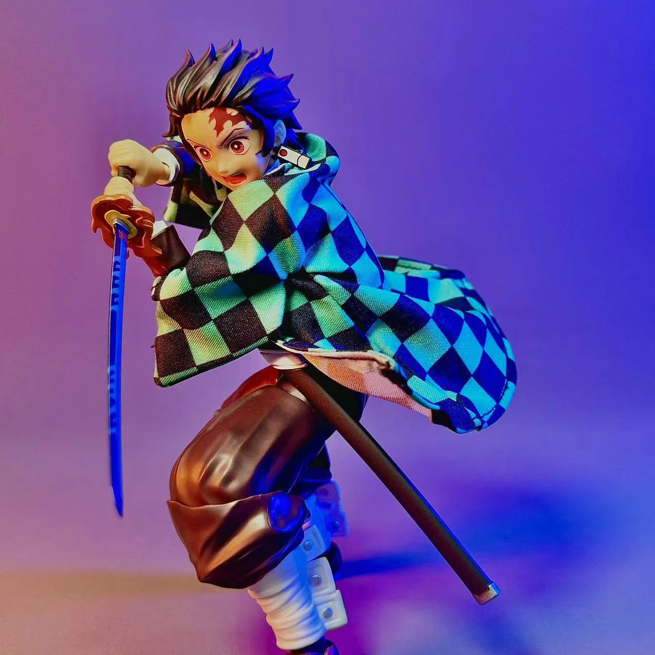 1/12 Мащаб Мъжки войник Камадо Танджуроу, Ghost Kill Team, Мечоносци, Карирано яке, Дрехи, Жилетка за 6-инчова екшън фигурка Модел