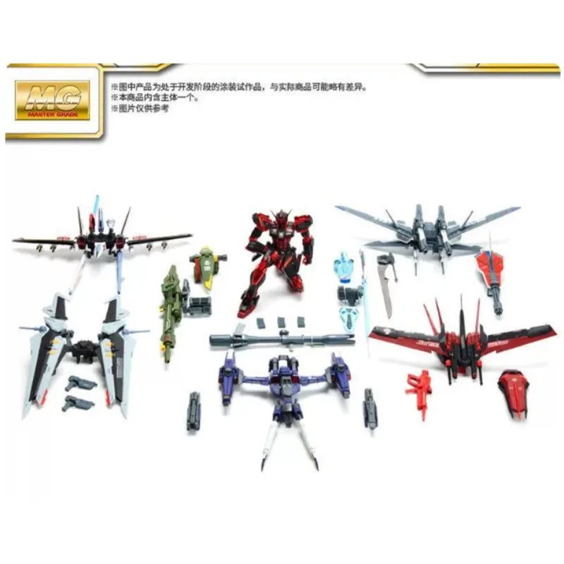 BANDA In stock Gundam Model MG Aile Strike RED Plastic Model Original Box Full Pack Set Kit Anime Figure Collector Birthday gift