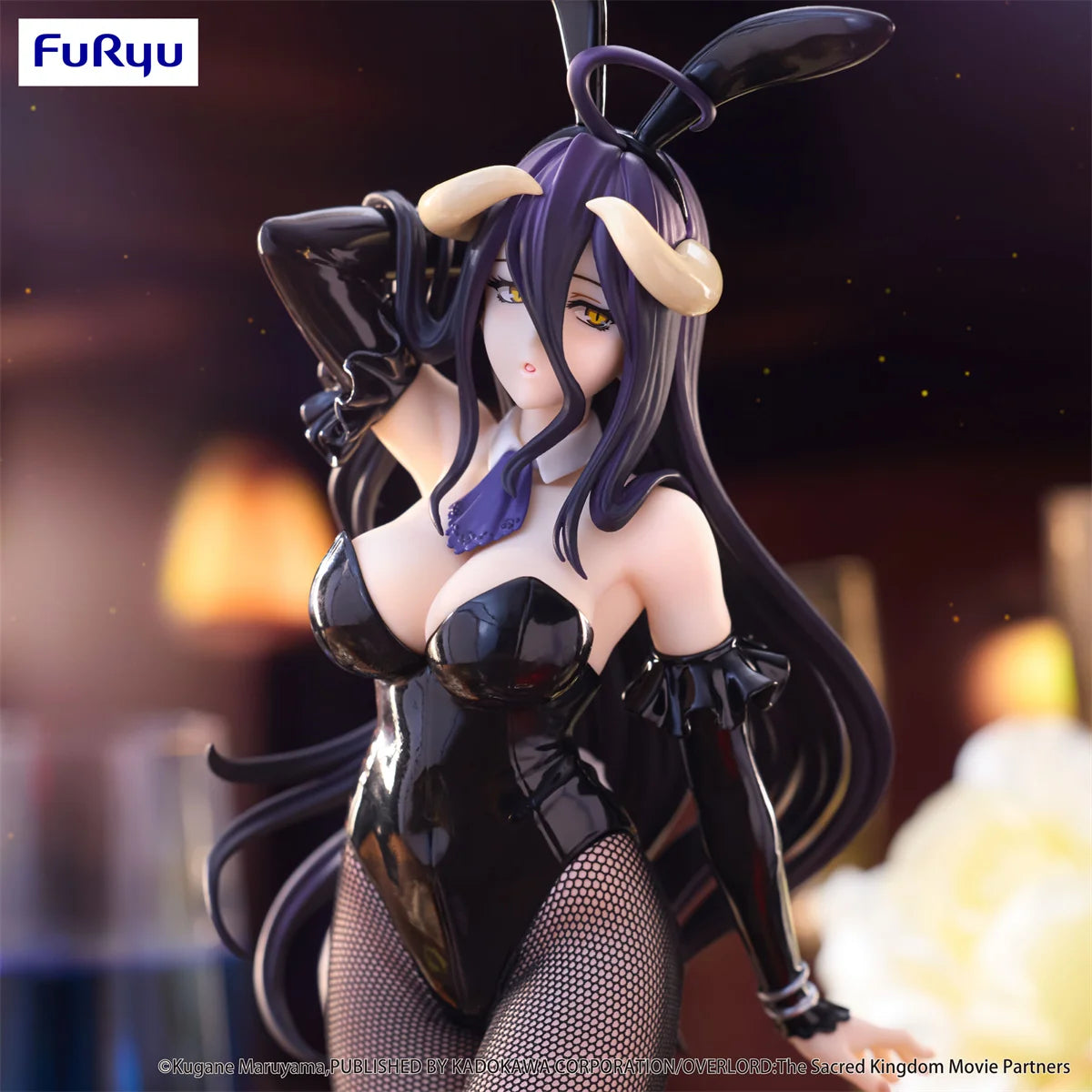 In Stock FuRyu BiCute Bunnies OVERLORD Albedo Bunny Girl -Black Style Ver.- 30CM PVC Anime Action Figures Model Collection Toy