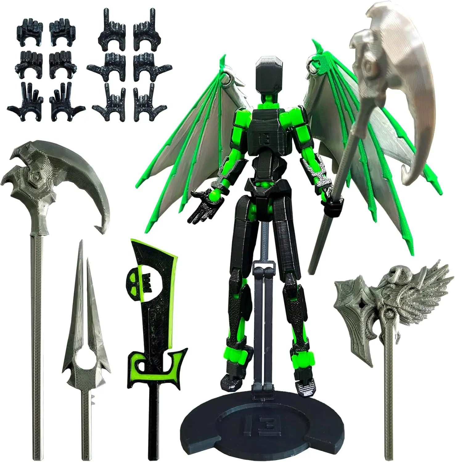 Lucky Poseable 13 Joints 3D Printed Mannequin DIY Desktop Toy for Kids 3rd Generation Robot
