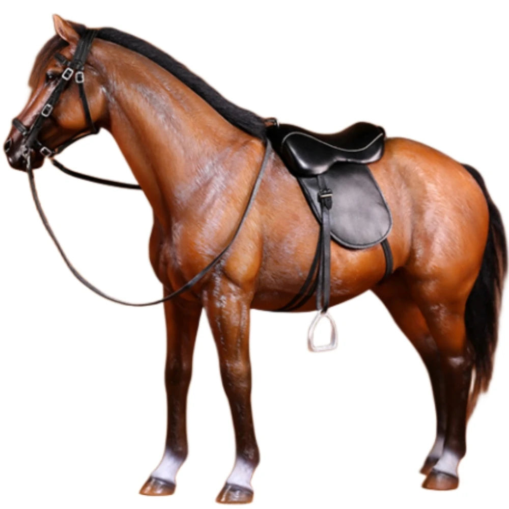 HiPlay MRZ Horse Warmblood Horse Expertly Hand-Painted Lifelike Safe Resin 1:6 Animal Figurine