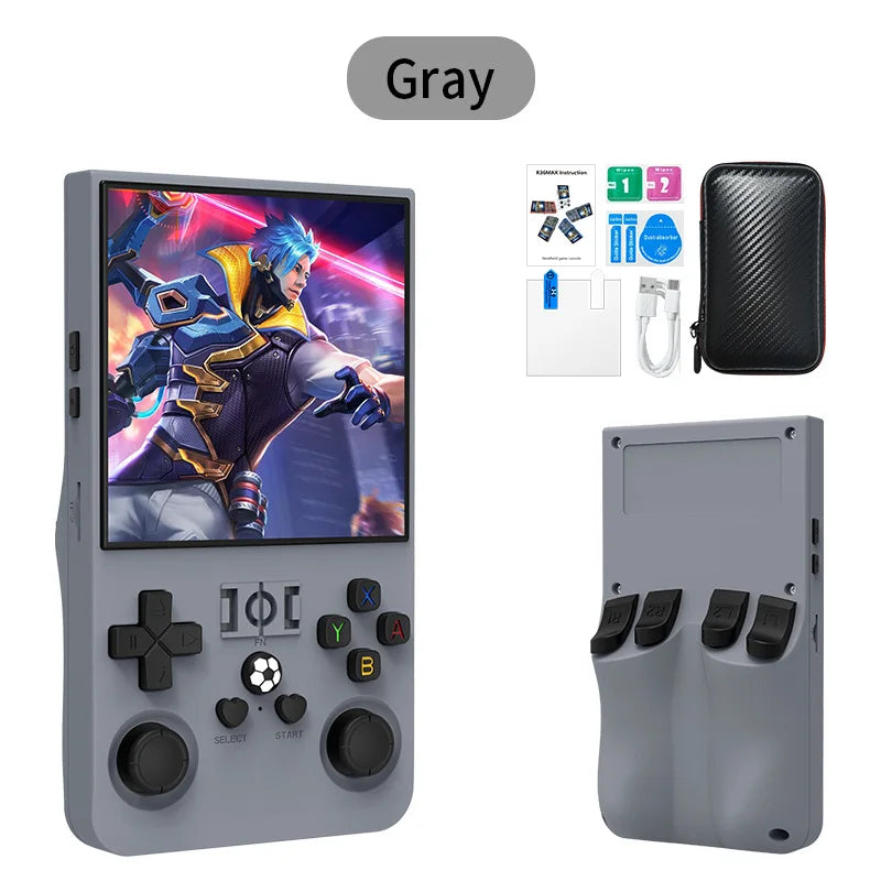 R36 Max Console Handheld Game Players 4 Inch IPS Screen Open Source Console Retro Pocket Video Player 64G/128G 22000+ Games Gift