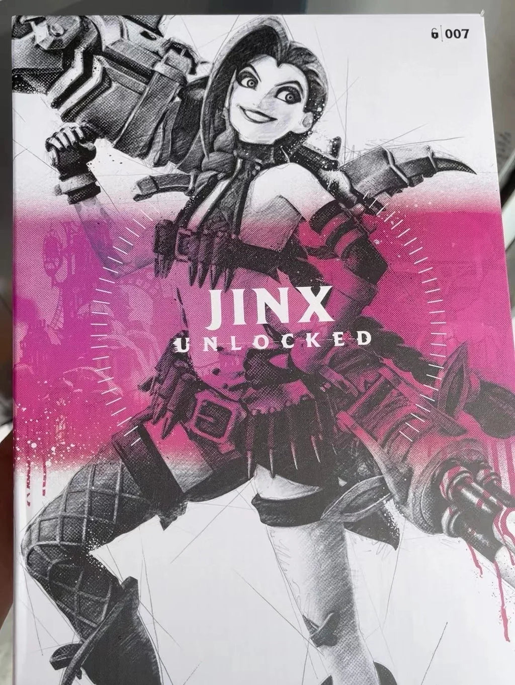 Stock Genuine Original League of Legends Jinx Vi Statue Anime Action Figures PVC Collectible Model Toys Ornaments Desktop Gifts