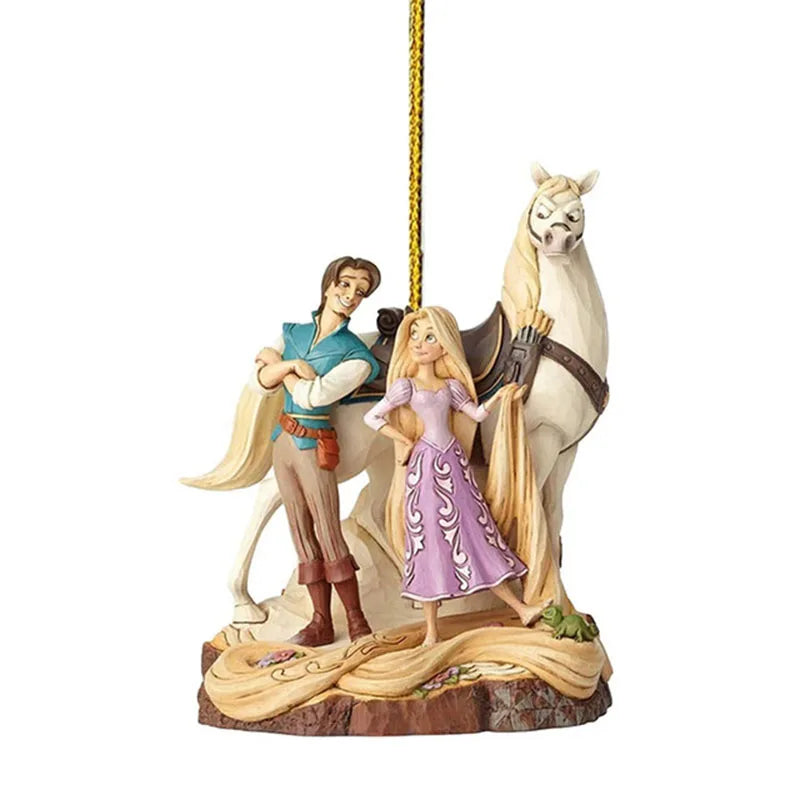 Disney Prinzessin Kawaii Schneewittchen Meerjungfrau Ariel Weihnachtsbaum Dekor Acryl Flugzeug Hängender Anhänger Spielzeug Kinder Überraschungsgeschenke